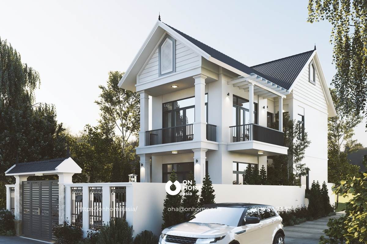 Nhà phố 2 tầng mái Thái chữ L