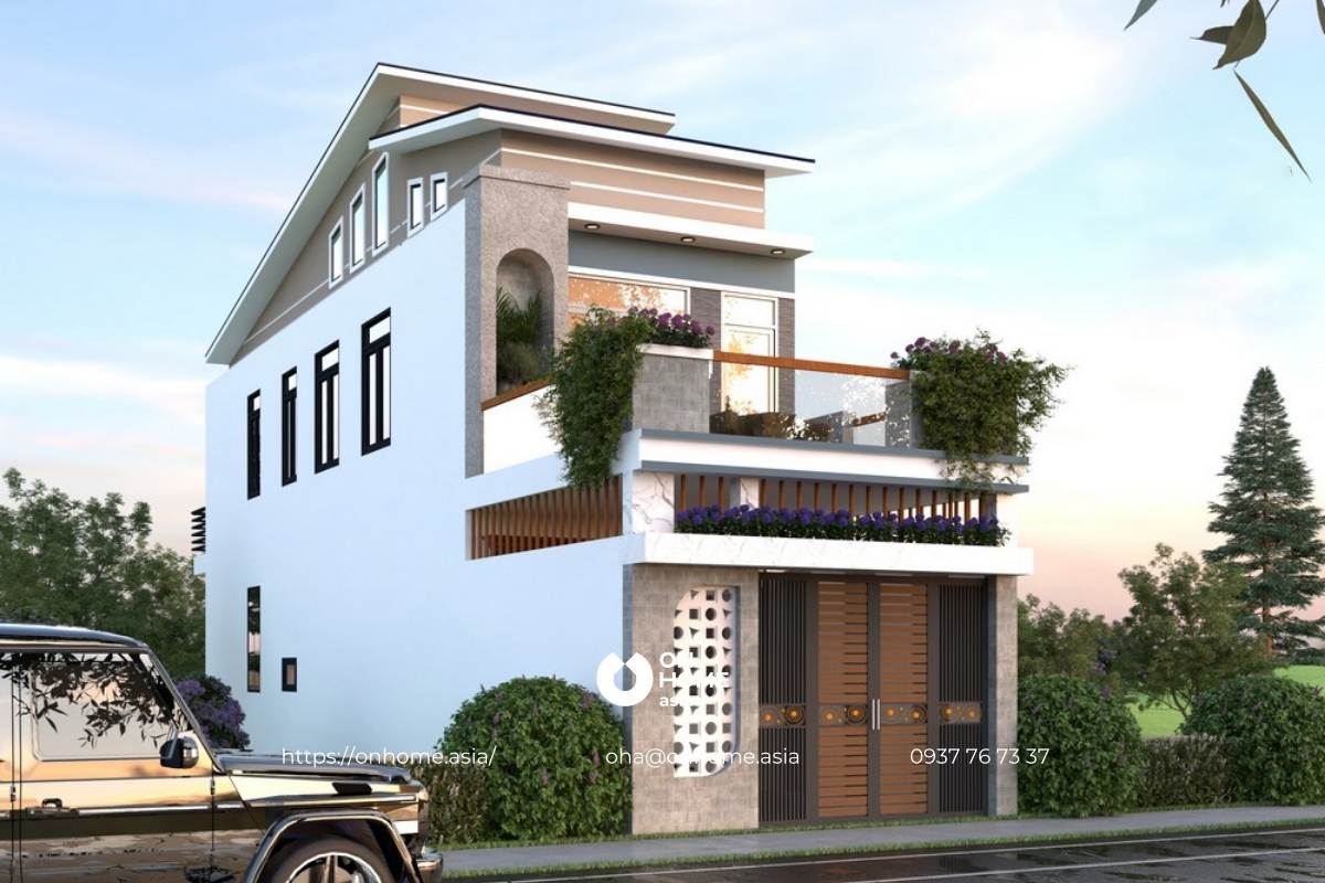 Nhà phố 2 tầng đơn giản mà hiện đại diện tích 80m2