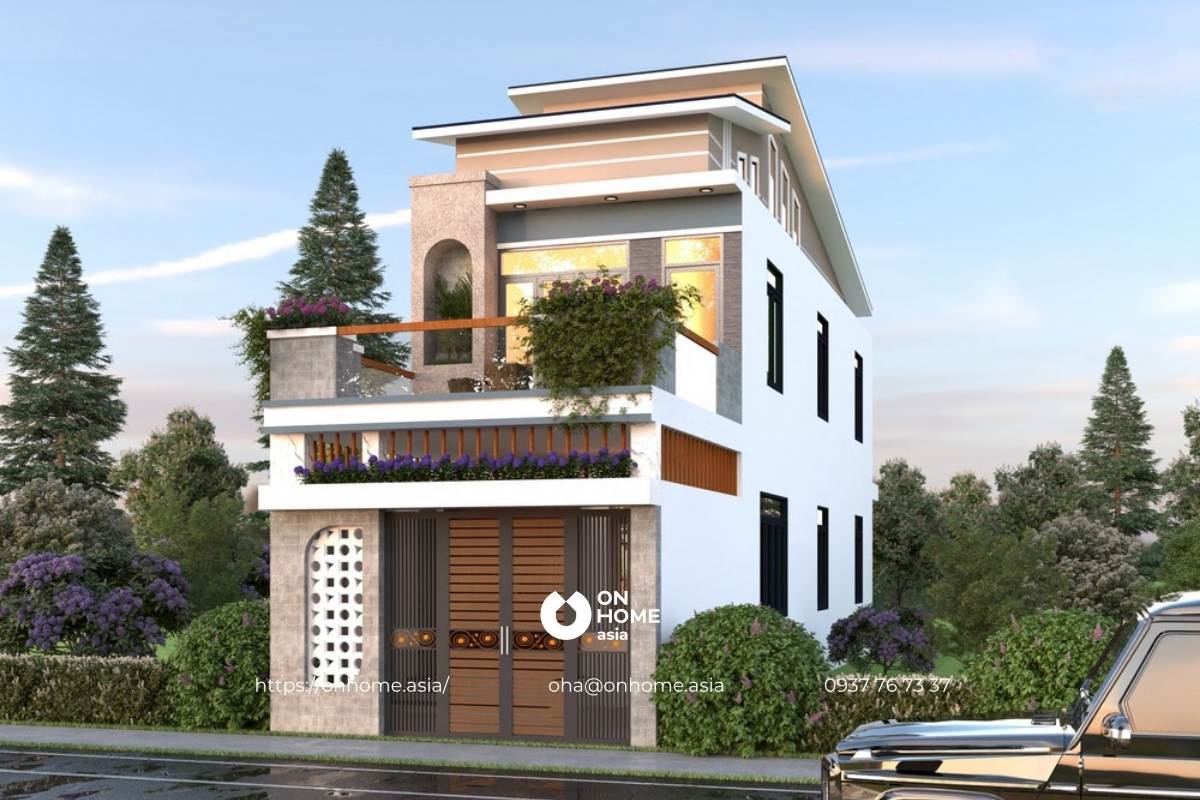 Nhà phố 2 tầng đơn giản mà đẹp diện tích 80m2