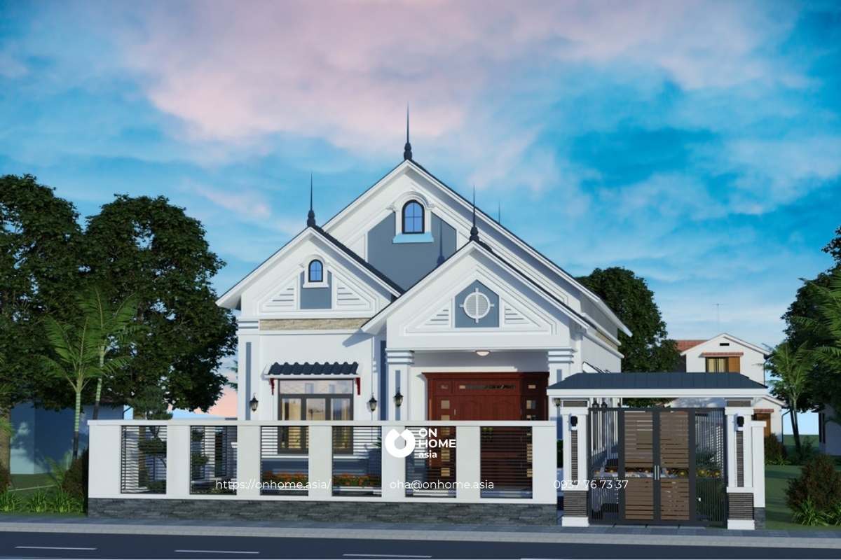 Mẫu nhà cấp 4 5x20 có gác lửng