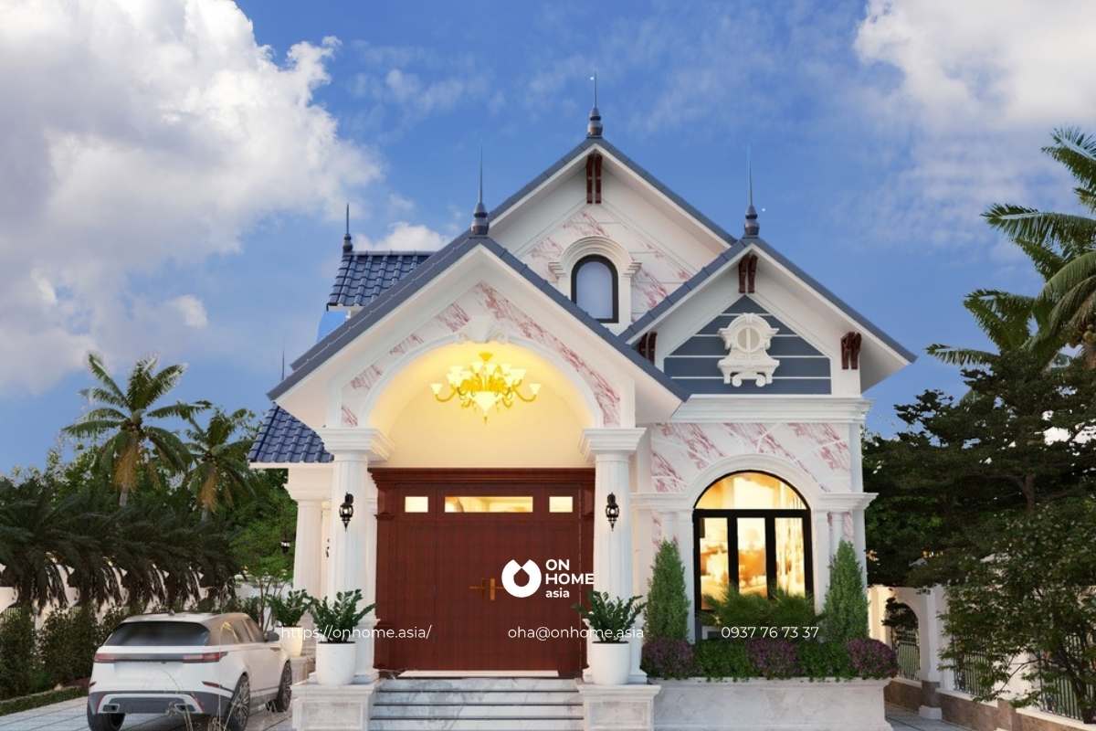 Nhà cấp 4 gác lửng đẹp, sang trọng