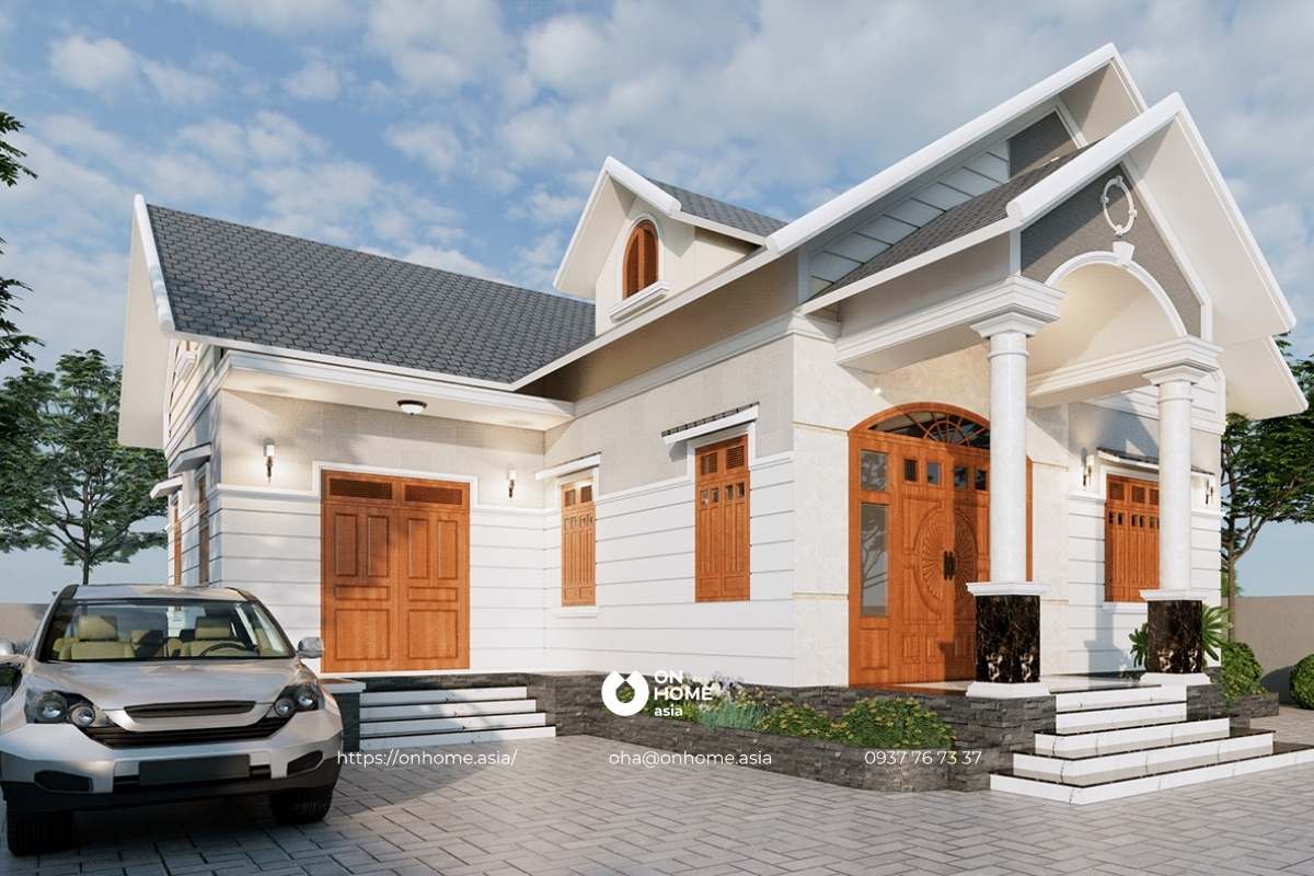 Nhà cấp 4 mái Thái chữ L