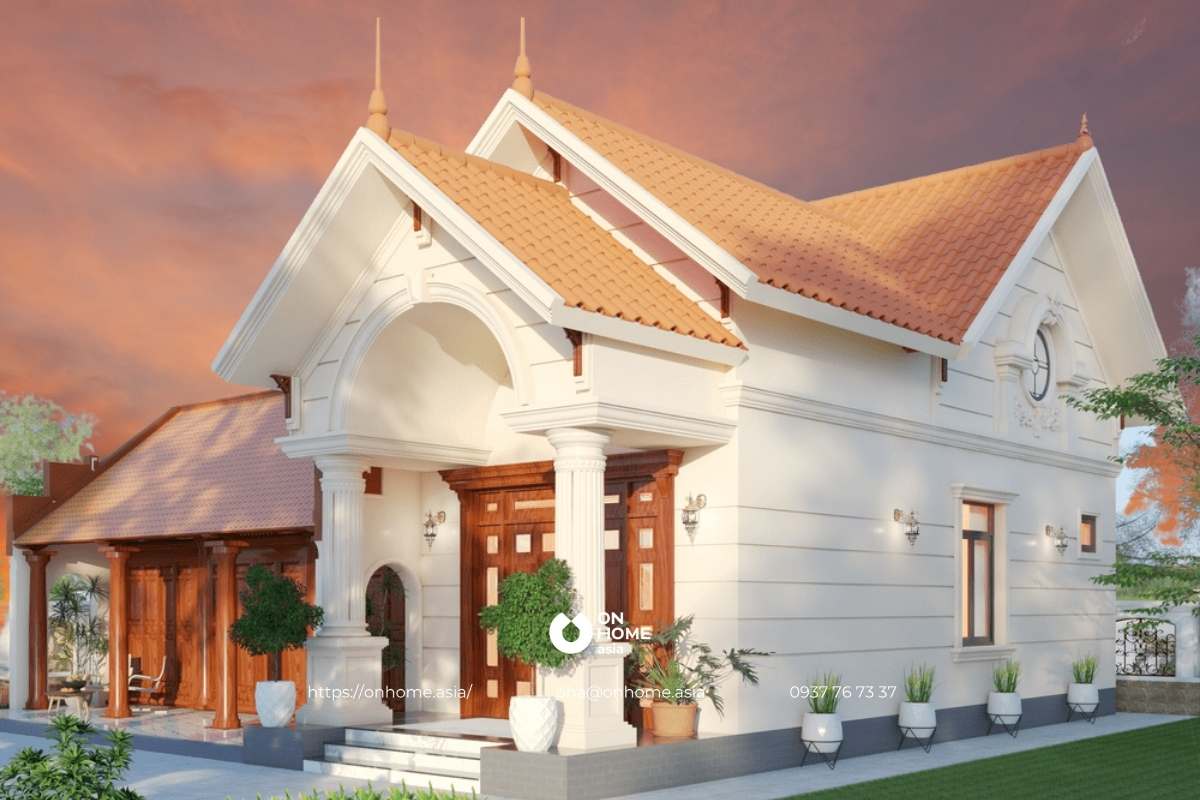 Nhà cấp 4 chữ L 3 phòng ngủ đẹp