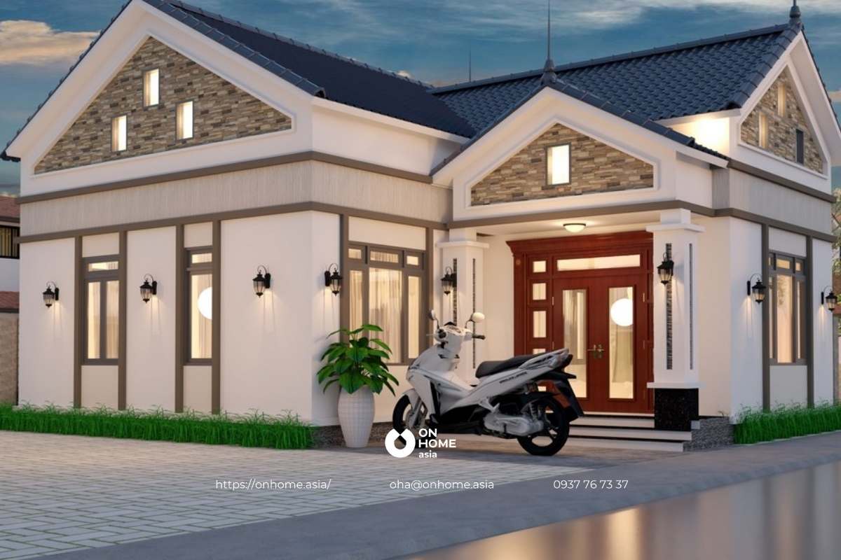 Nhà cấp 4 nông thôn chữ L