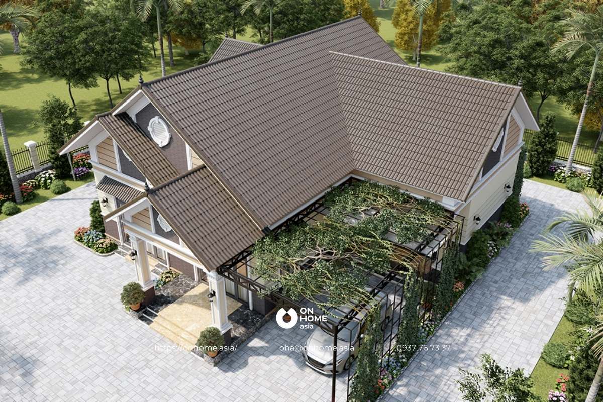 Nhà cấp 4 mái Thái chữ L