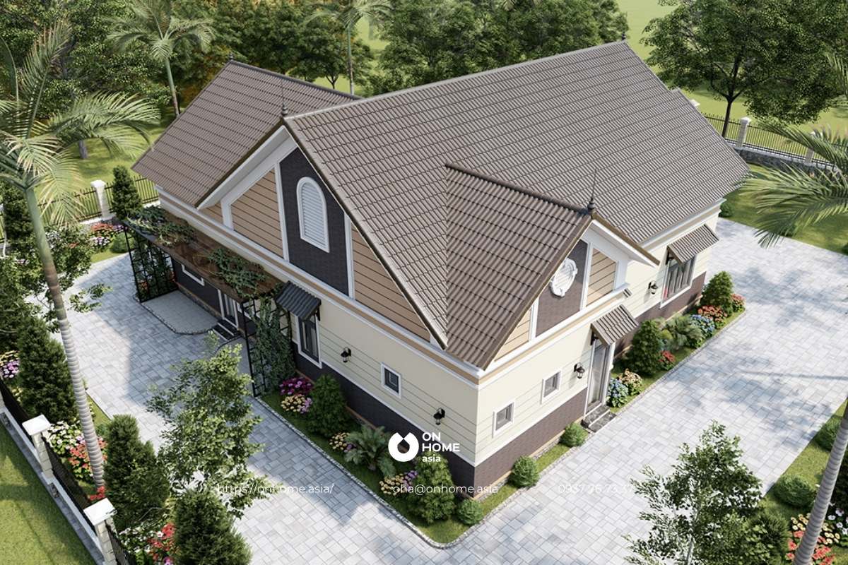 Nhà cấp 4 mái Thái chữ L đẹp