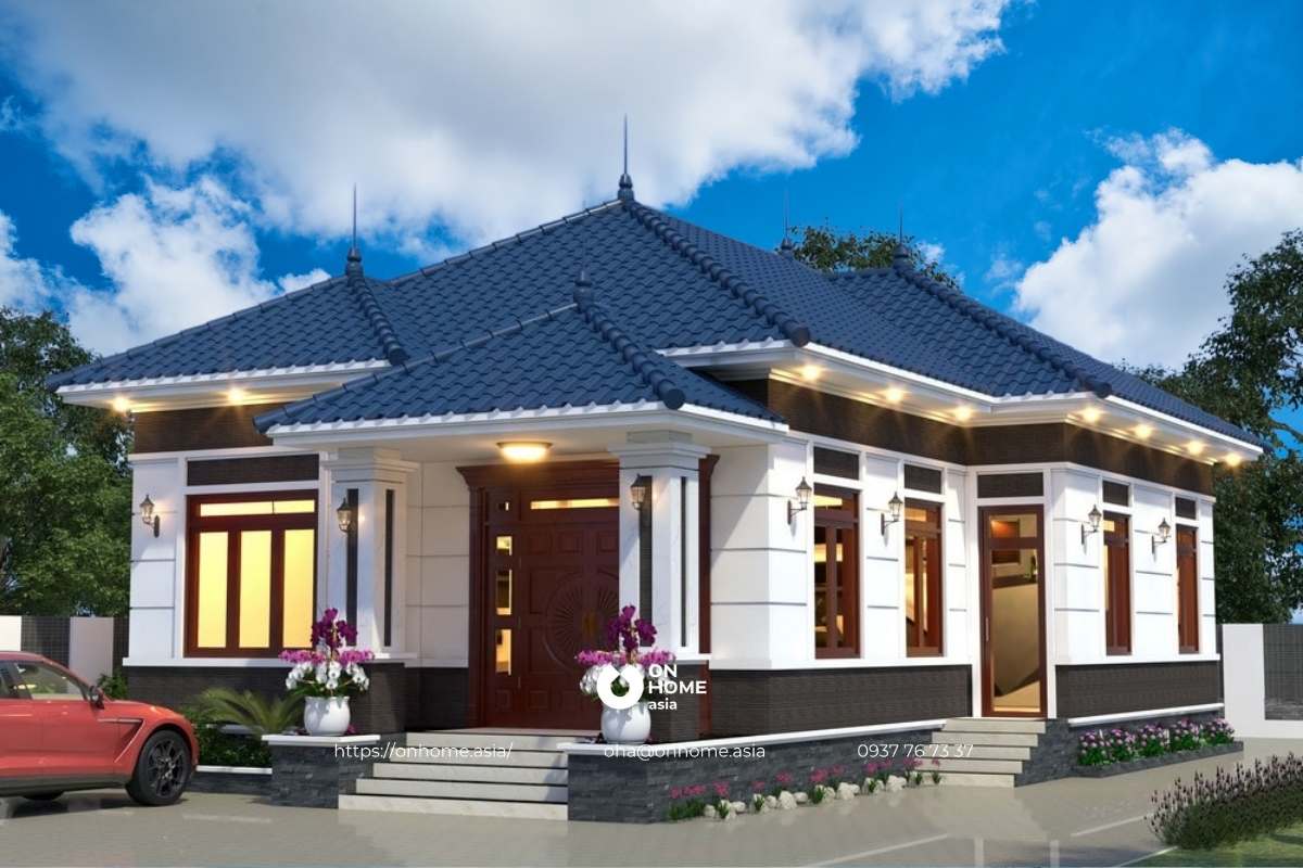 Nhà cấp 4 mái Nhật hiện đại