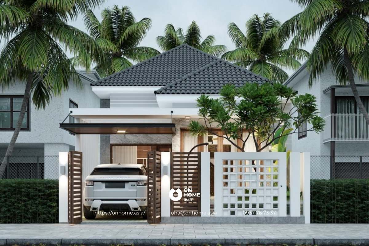 Mẫu nhà mái Nhật cấp 4 3 phòng ngủ&nbsp;