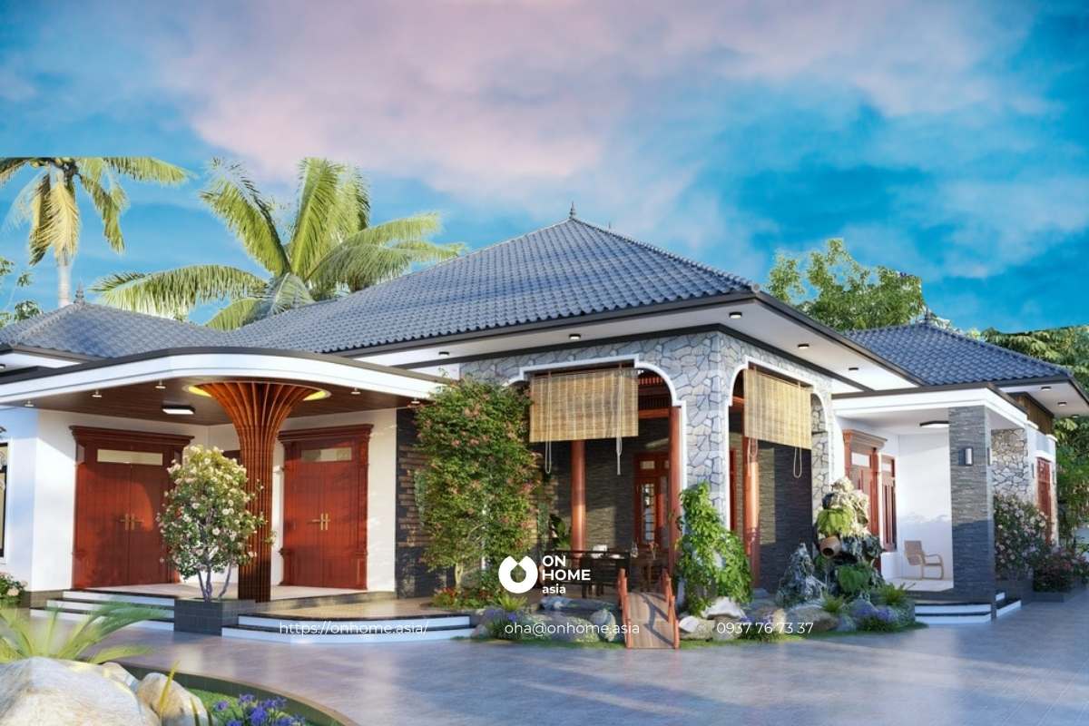 Nhà cấp 4 nông thôn 3 phòng ngủ