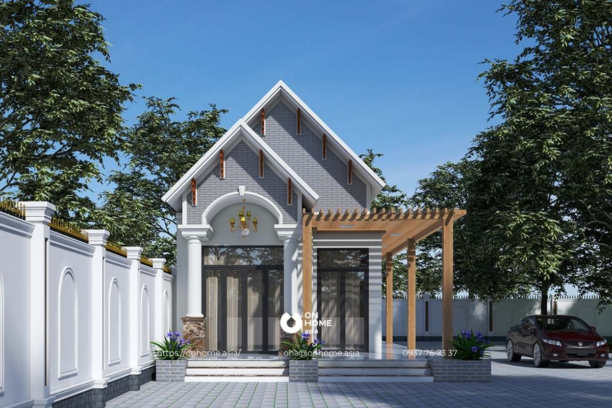 Nhà cấp 4 mái Thái 2 phòng ngủ