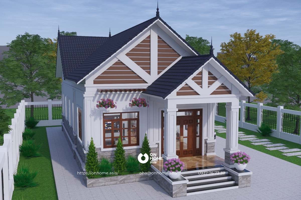 Nhà cấp 4 đẹp mái Thái hiện đại