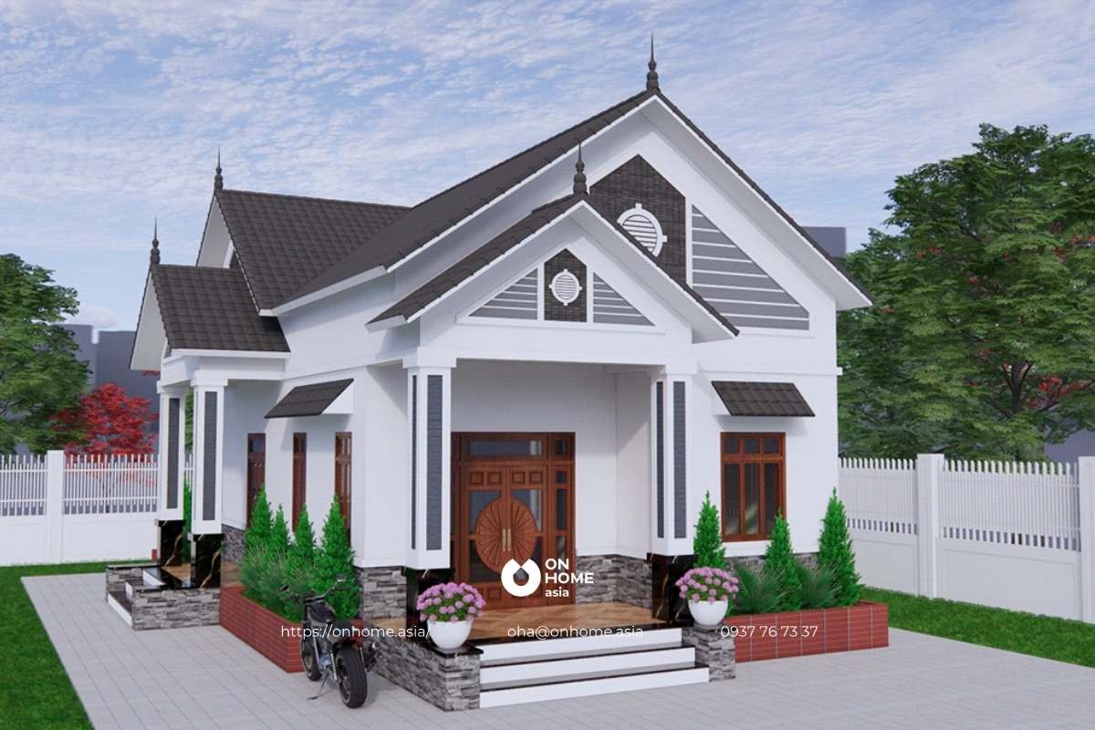 Nhà mái Thái cấp 4 đẹp