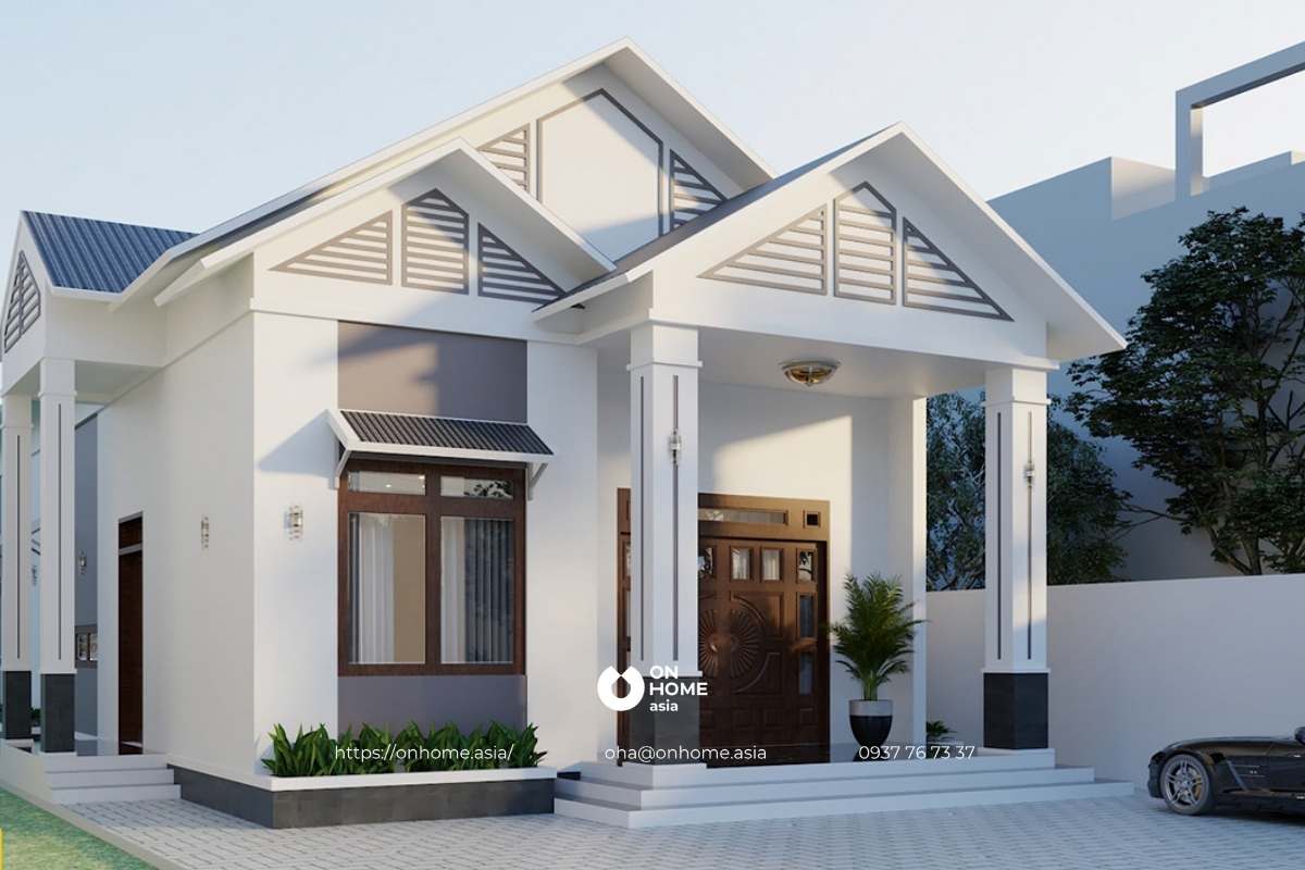 Mẫu nhà cấp 4 mái Thái 5x20 đẹp