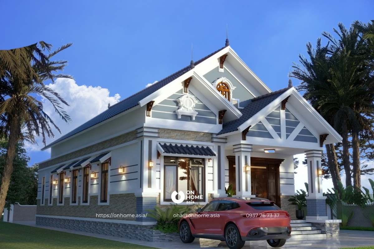 Nhà cấp 4 4 phòng ngủ mái Thái đẹp