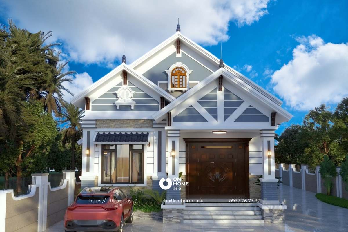 Nhà cấp 4 4 phòng ngủ mái Thái đẹp