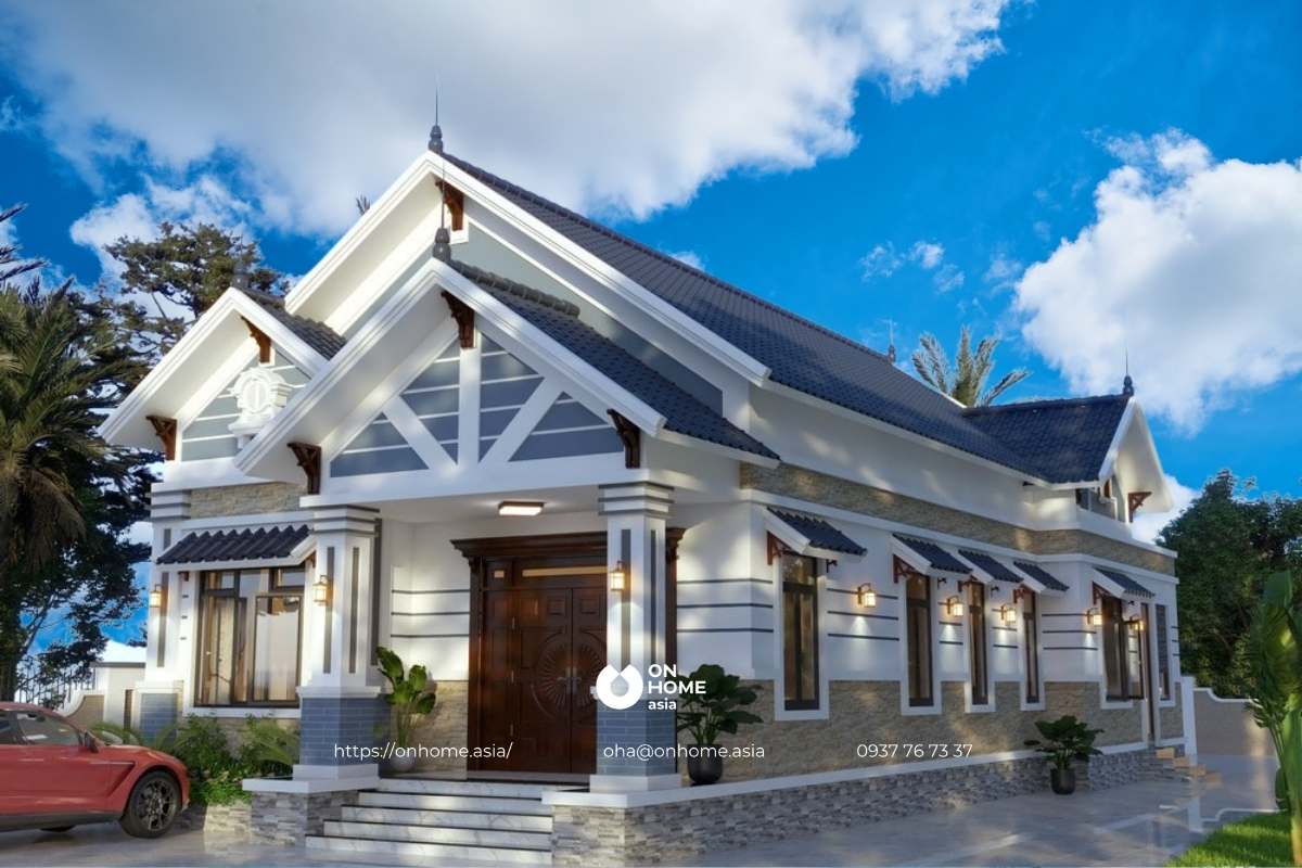 Nhà cấp 4 4 phòng ngủ mái Thái