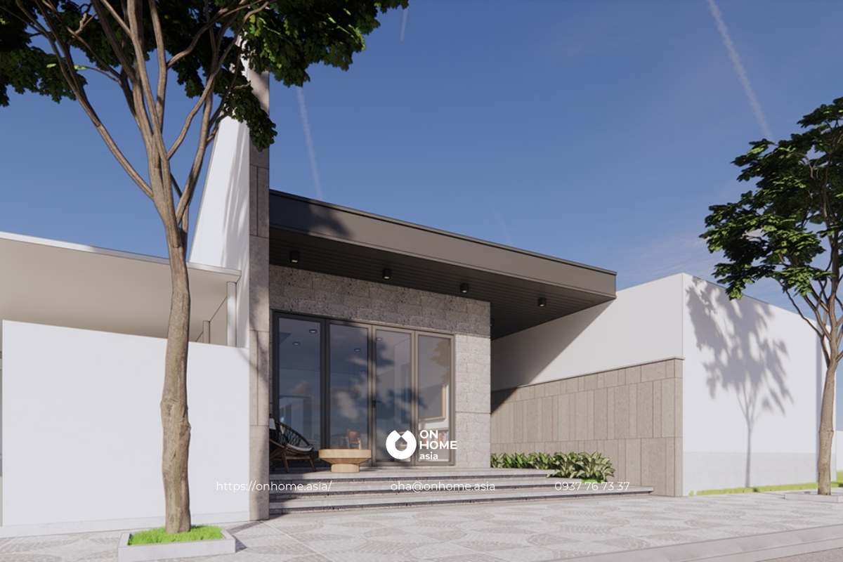 Nhà cấp 4 3 phòng ngủ mái bằng đẹp