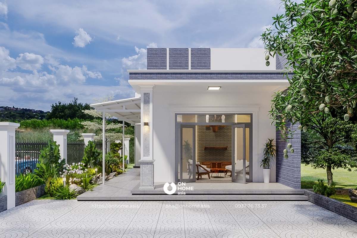 Nhà cấp 4 mái bằng 5x20