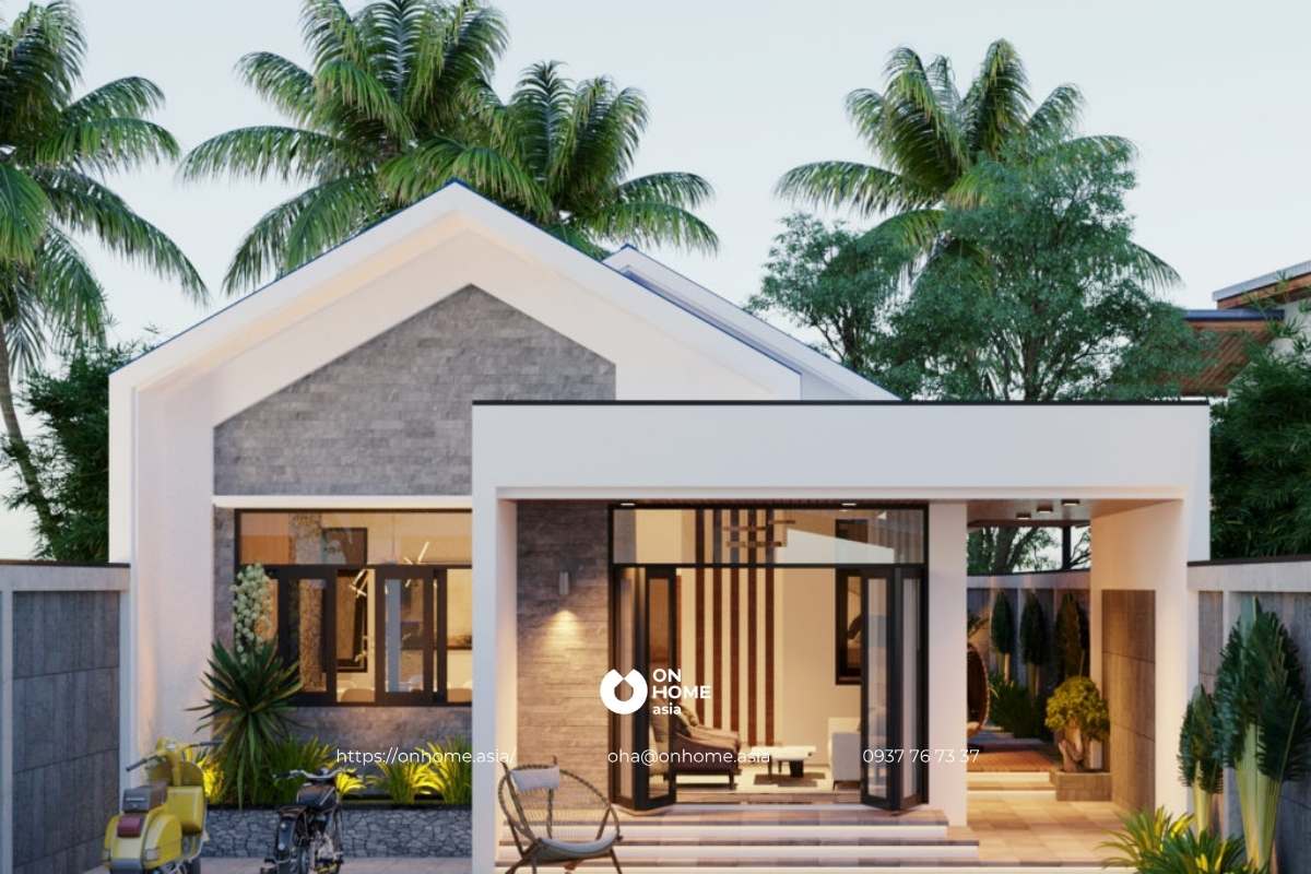 Nhà cấp 4 nông thôn đơn giản