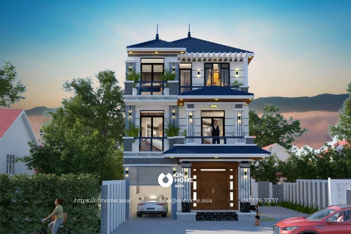 Nhà mái Nhật đẹp 3 tầng