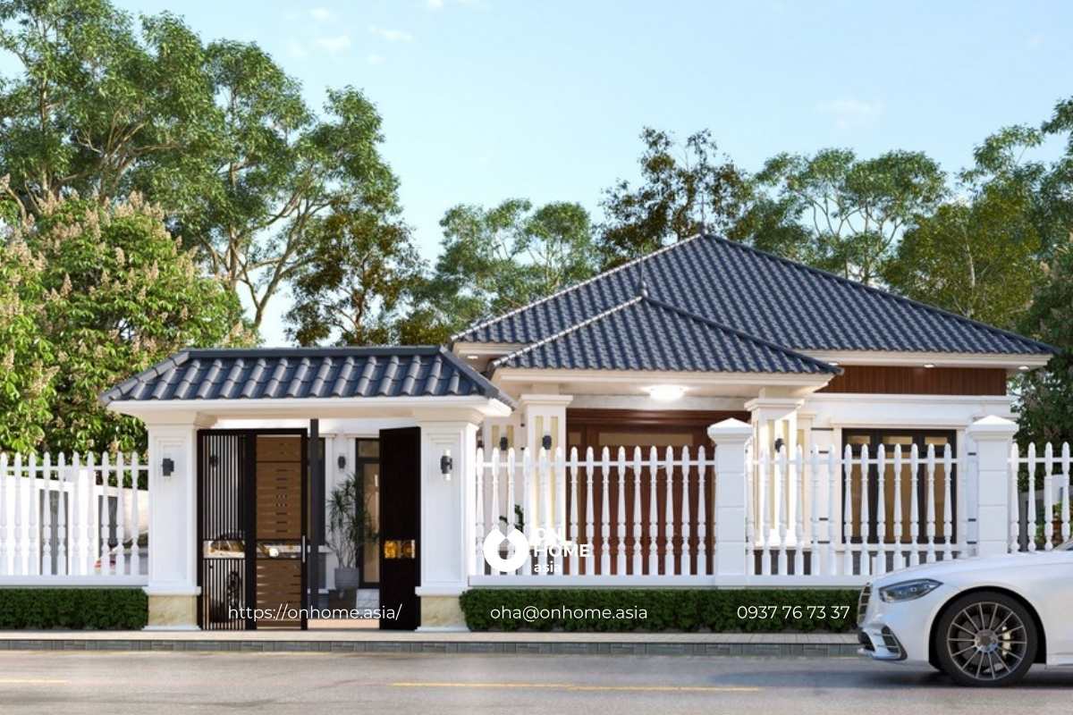 Nhà cấp 4 mái Nhật 2 phòng ngủ