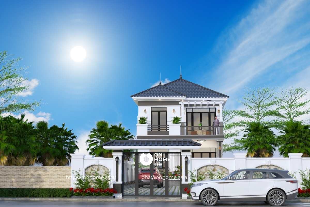 Nhà mái Nhật 2 tầng hiện đại