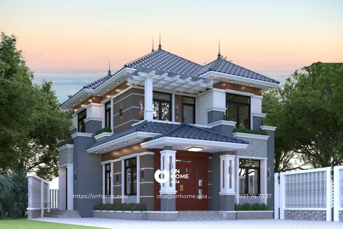 Biệt thự nhà vườn mái Nhật đẹp