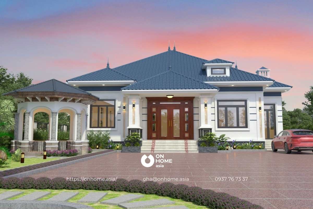 Nhà vườn cấp 4 mái Nhật đẹp