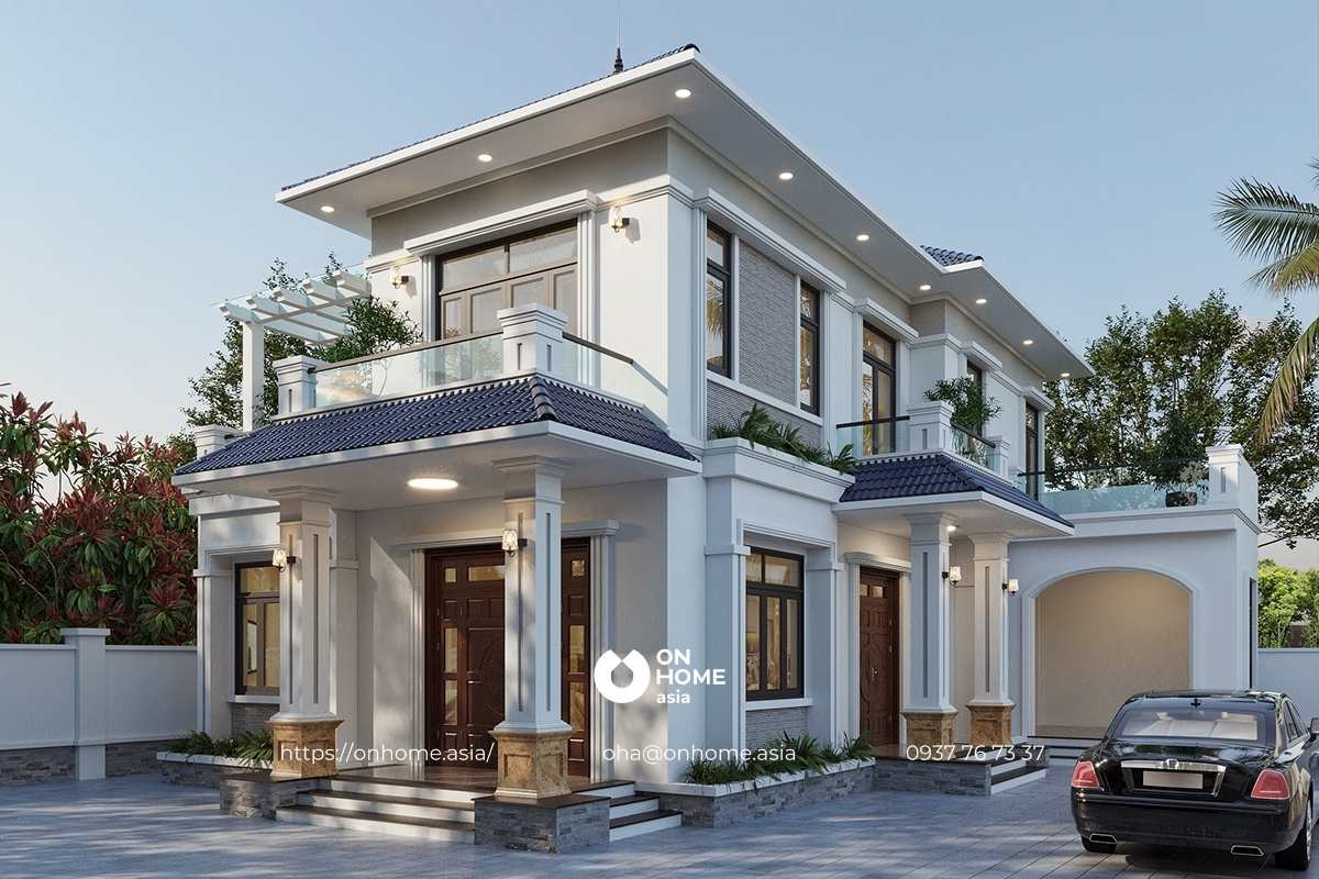 Biệt thự mái Nhật đẹp, sang trọng