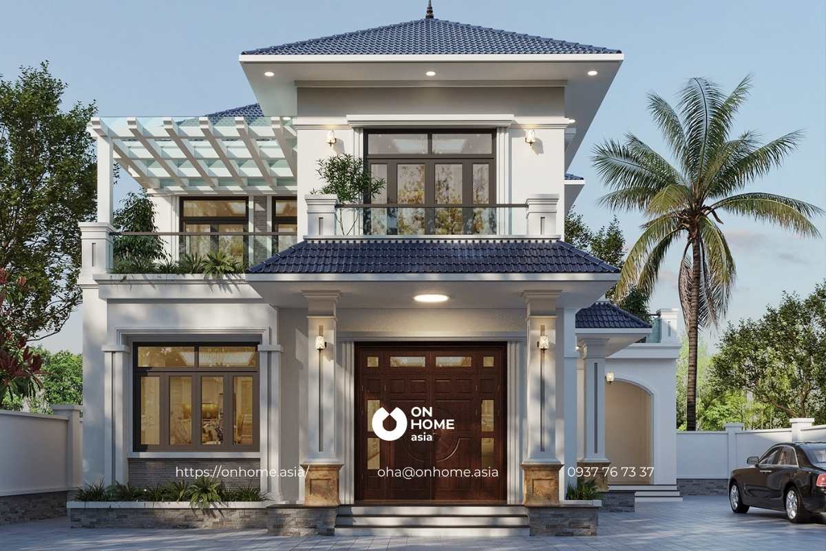 Biệt thự mái Nhật đẹp, sang trọng