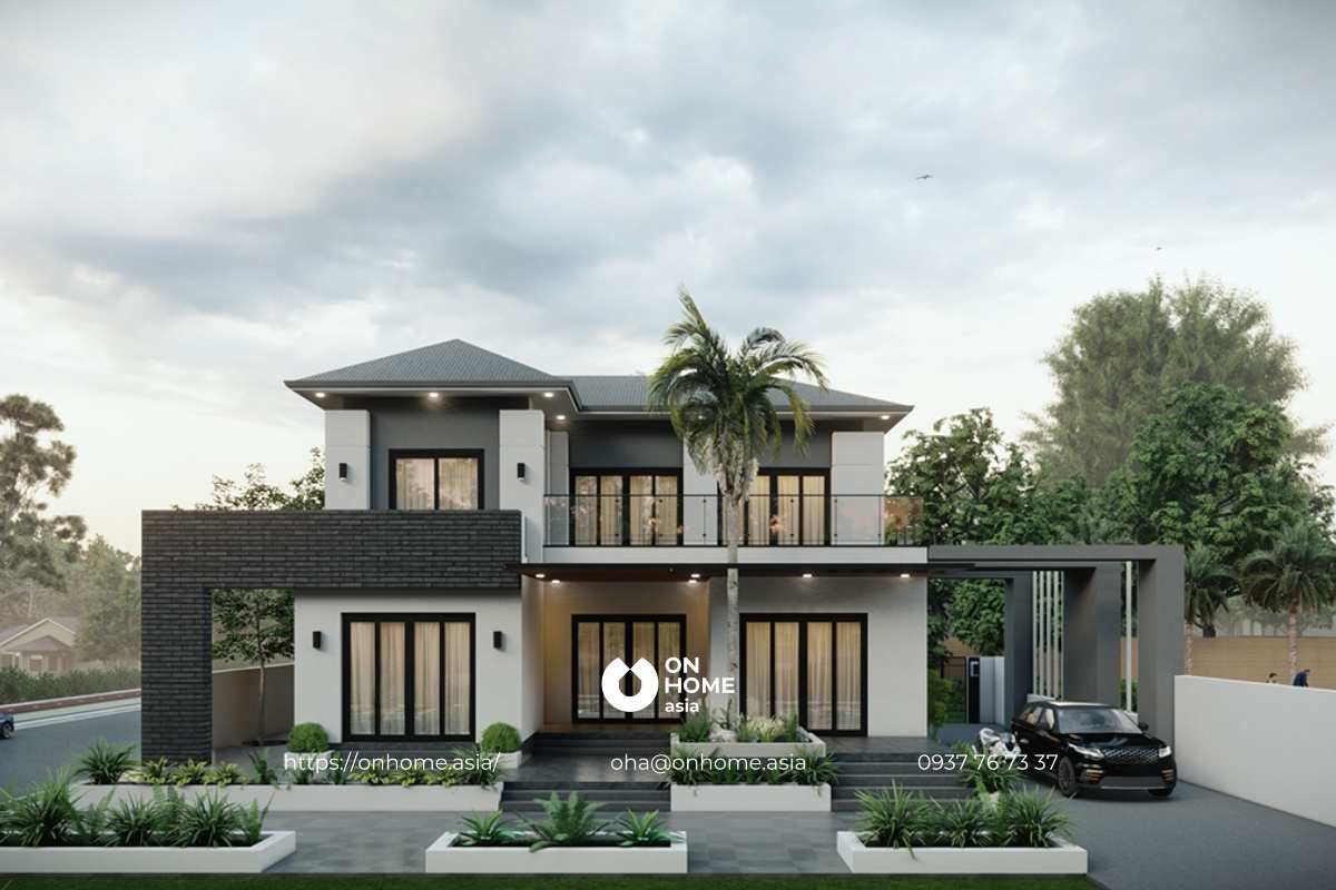 Biệt thự nhà vườn mái Nhật đẹp