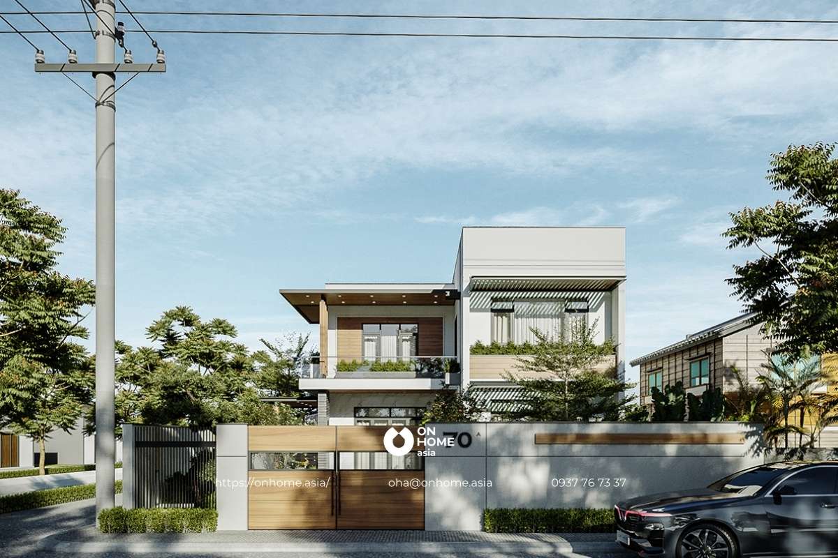 Mẫu nhà phố 2 tầng đẹp