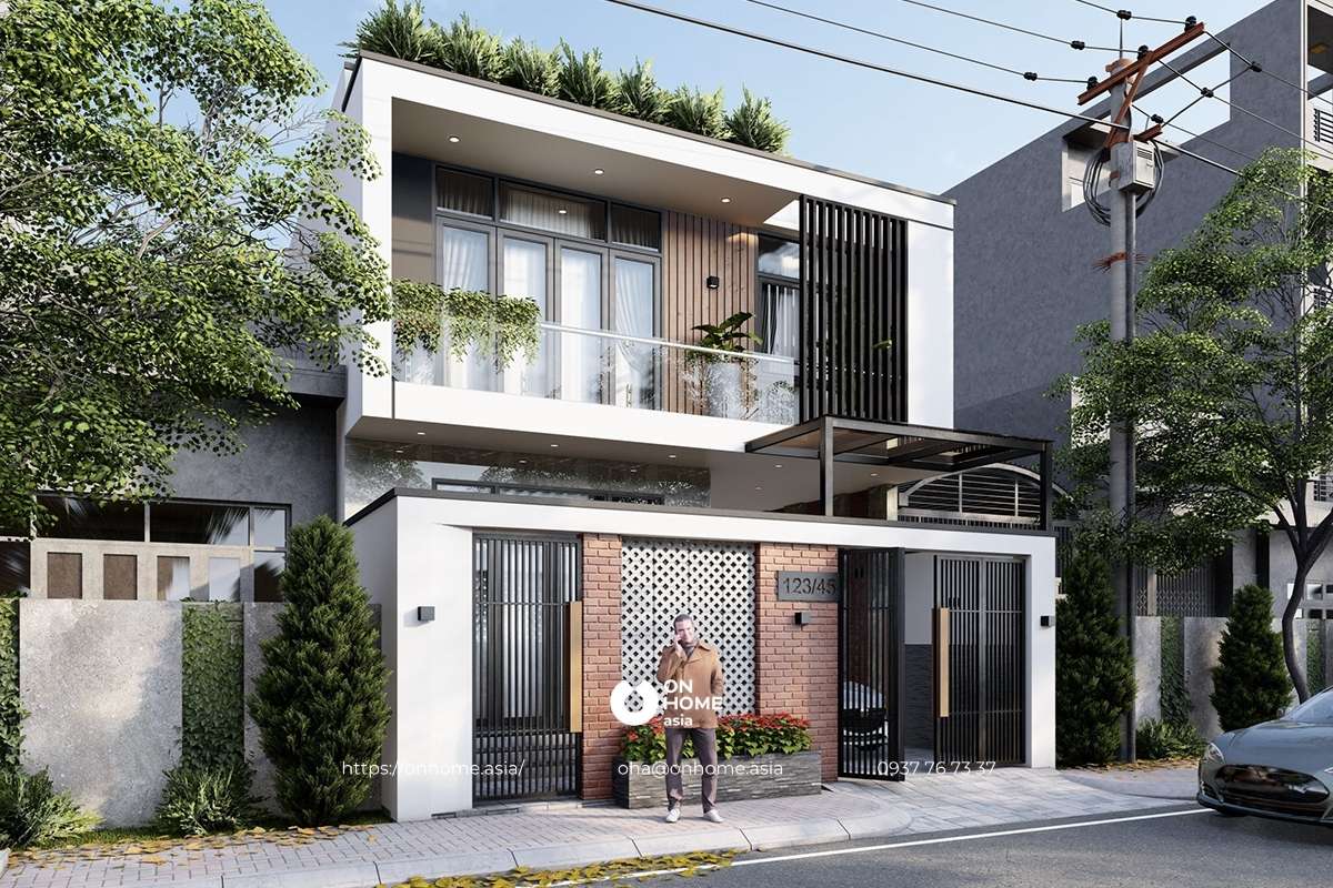 Thiết kế nhà phố đẹp 5x20