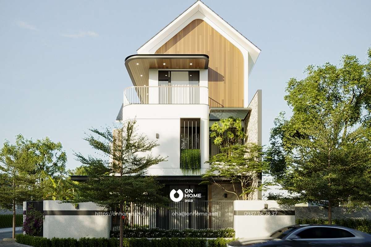 Mẫu nhà phố 3 tầng đẹp, hiện đại