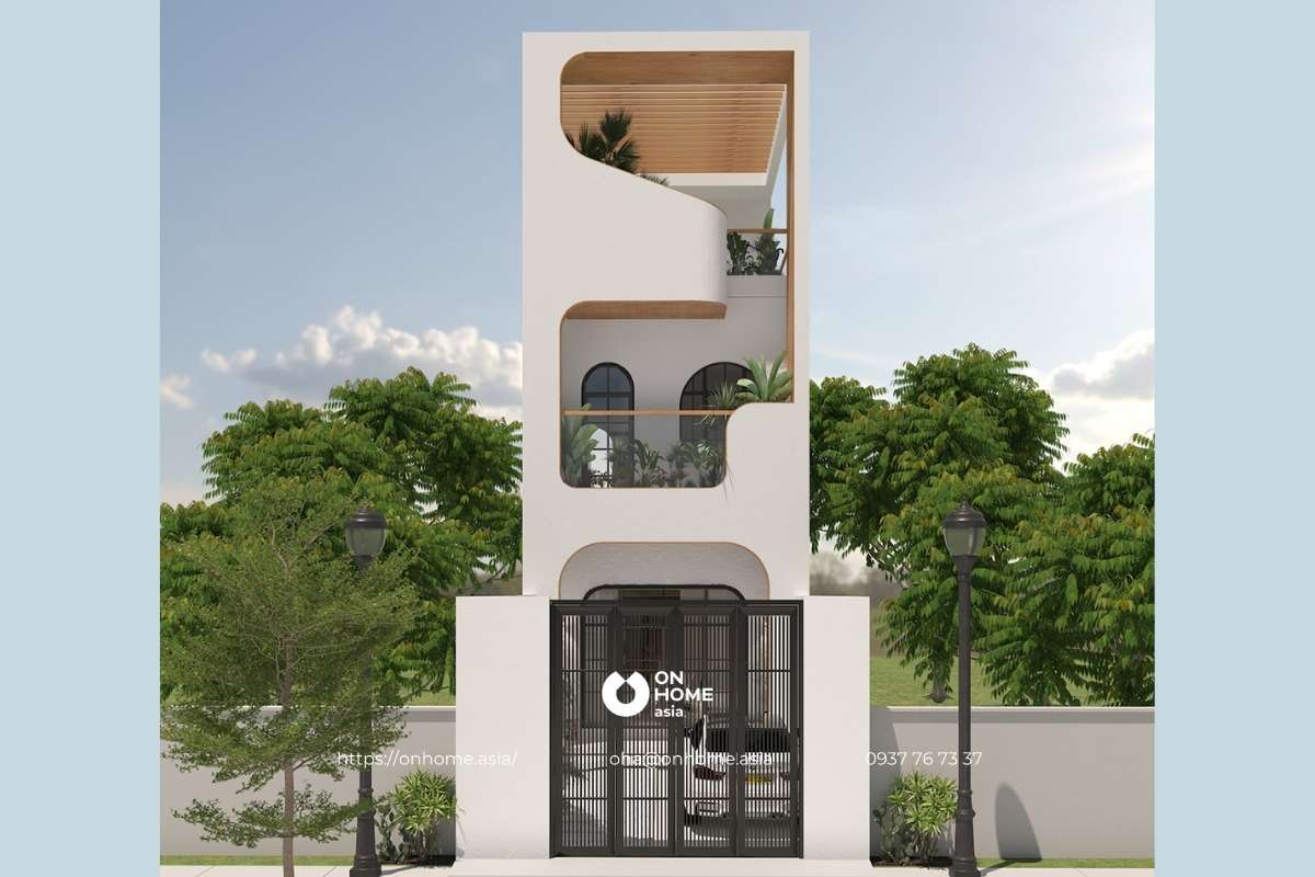 Nhà phố hiện đại kết hợp phong cách Bắc Âu đẹp