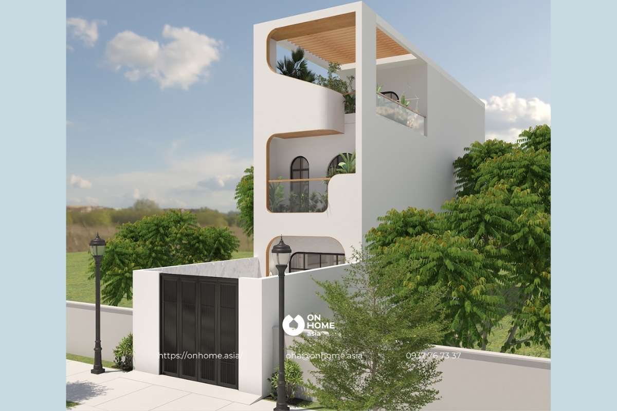 Nhà phố hiện đại kết hợp phong cách Bắc Âu