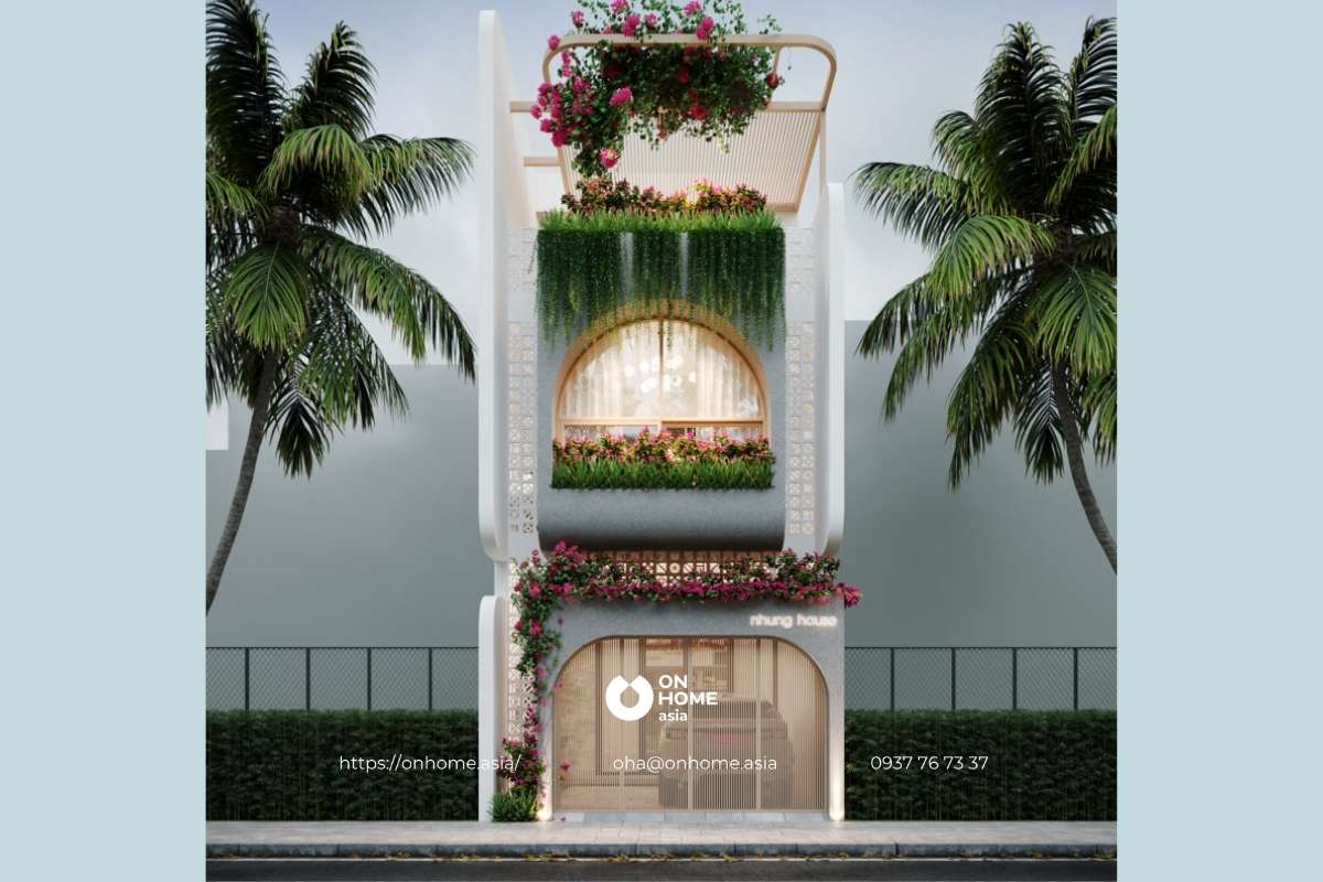 Mẫu thiết kế nhà phố đẹp 3 tầng sang trọng