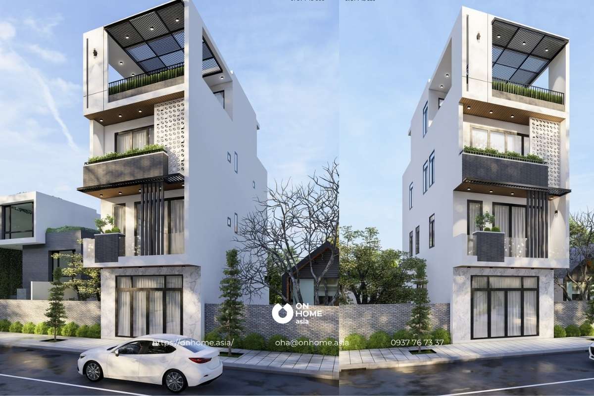 Mẫu nhà phố đẹp 3 tầng 4x20