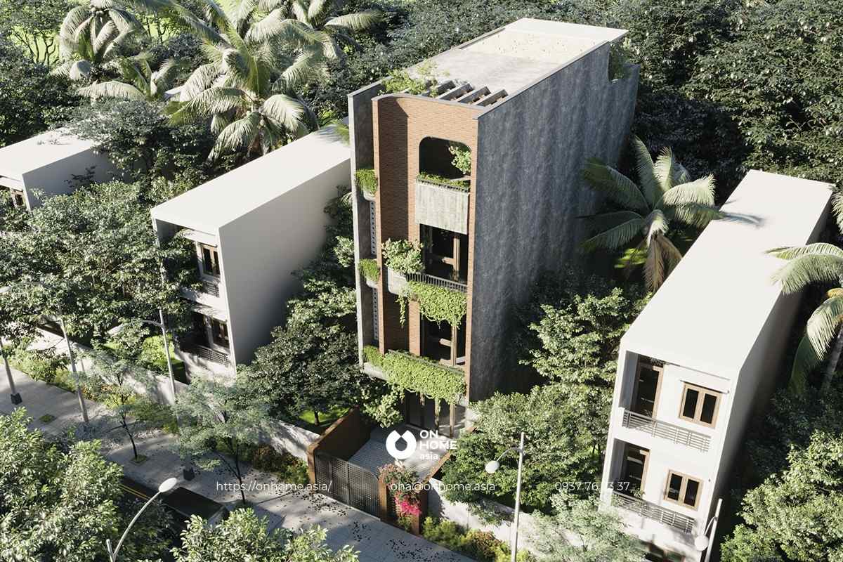 Thiết kế nhà ống 4 tầng hiện đại