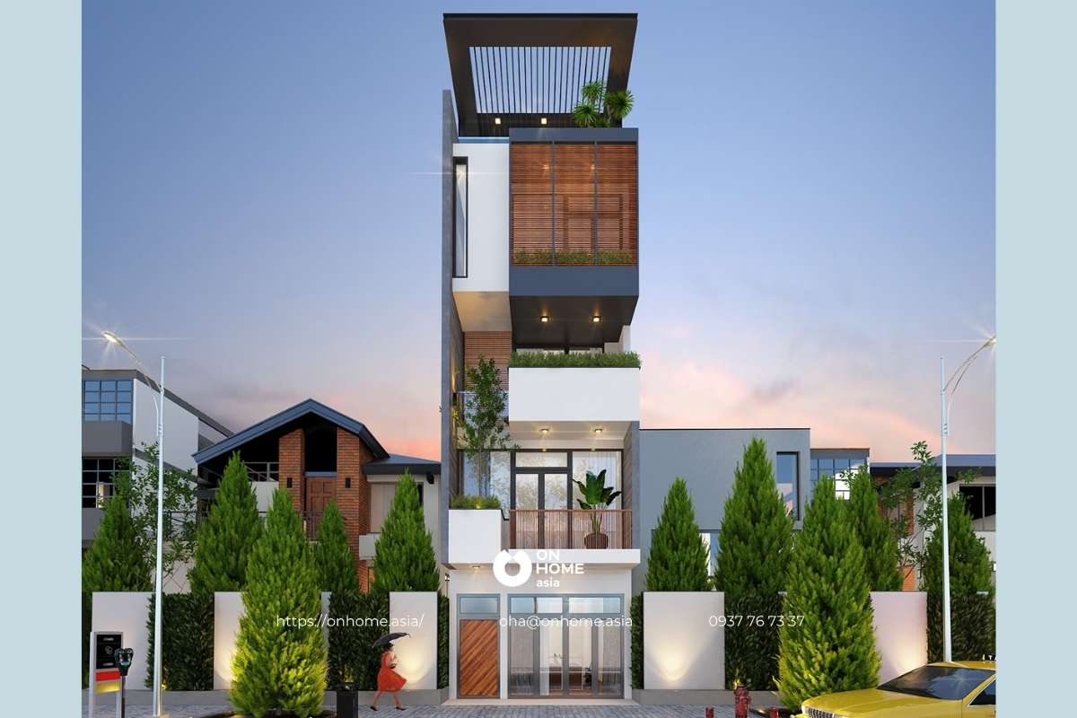 Mẫu thiết kế nhà 4 tầng đẹp