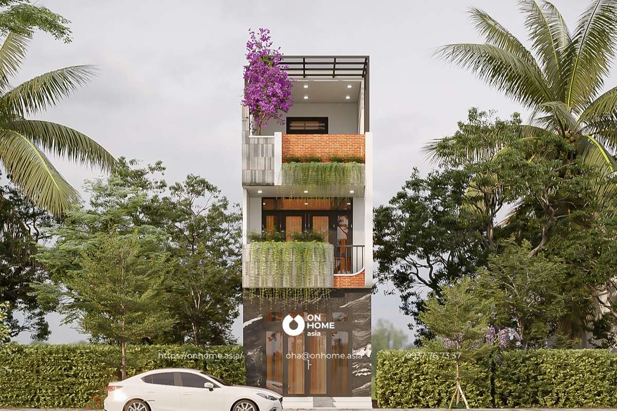 Nhà phố đẹp theo phong cách hiện đại thanh lịch