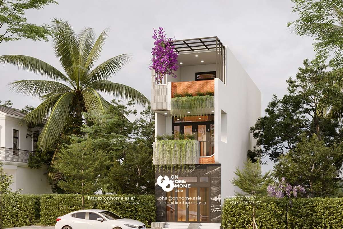Thiết kế nhà phố đẹp theo phong cách hiện đại&nbsp;