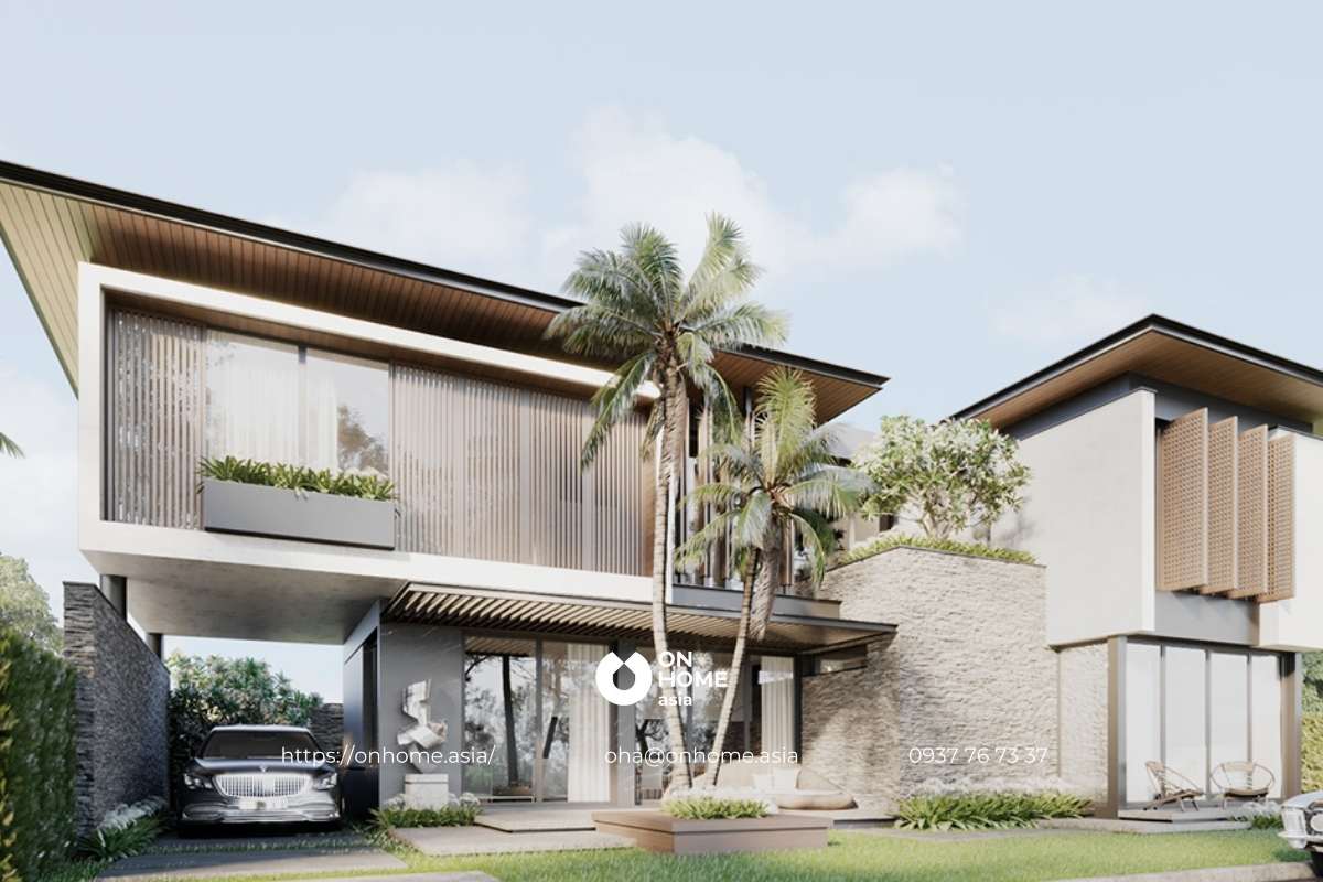 Biệt thự nhà vườn 2 tầng đẹp, sang trọng