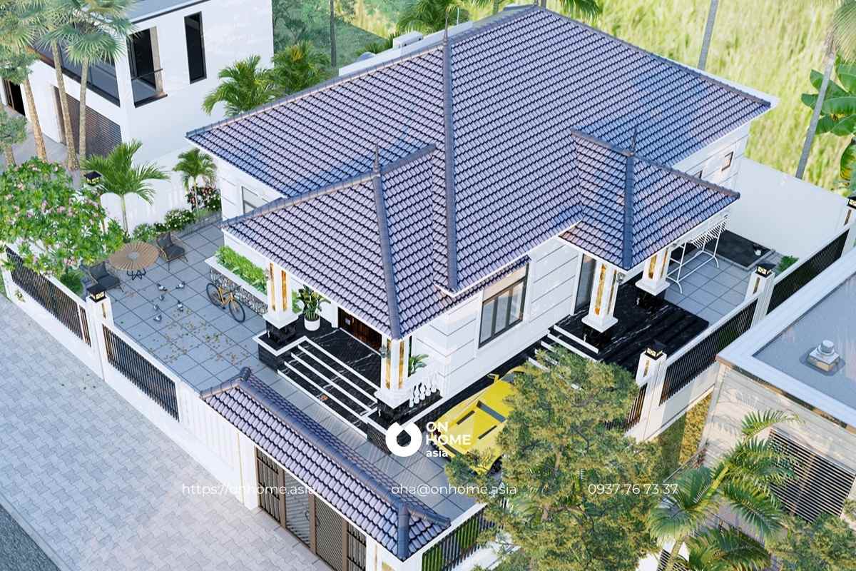 Nhà vườn 1 tầng 3 phòng ngủ đẹp