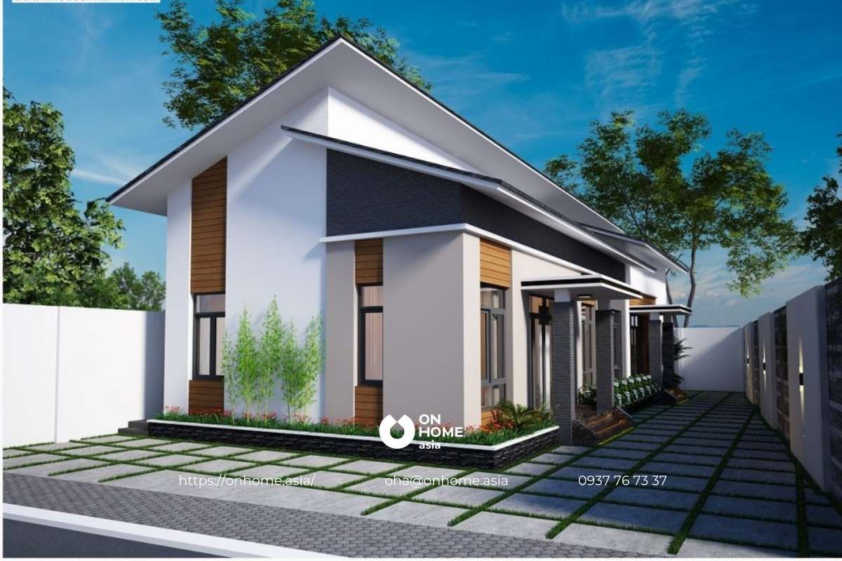 Nhà vườn 1 tầng hiện đại đẹp