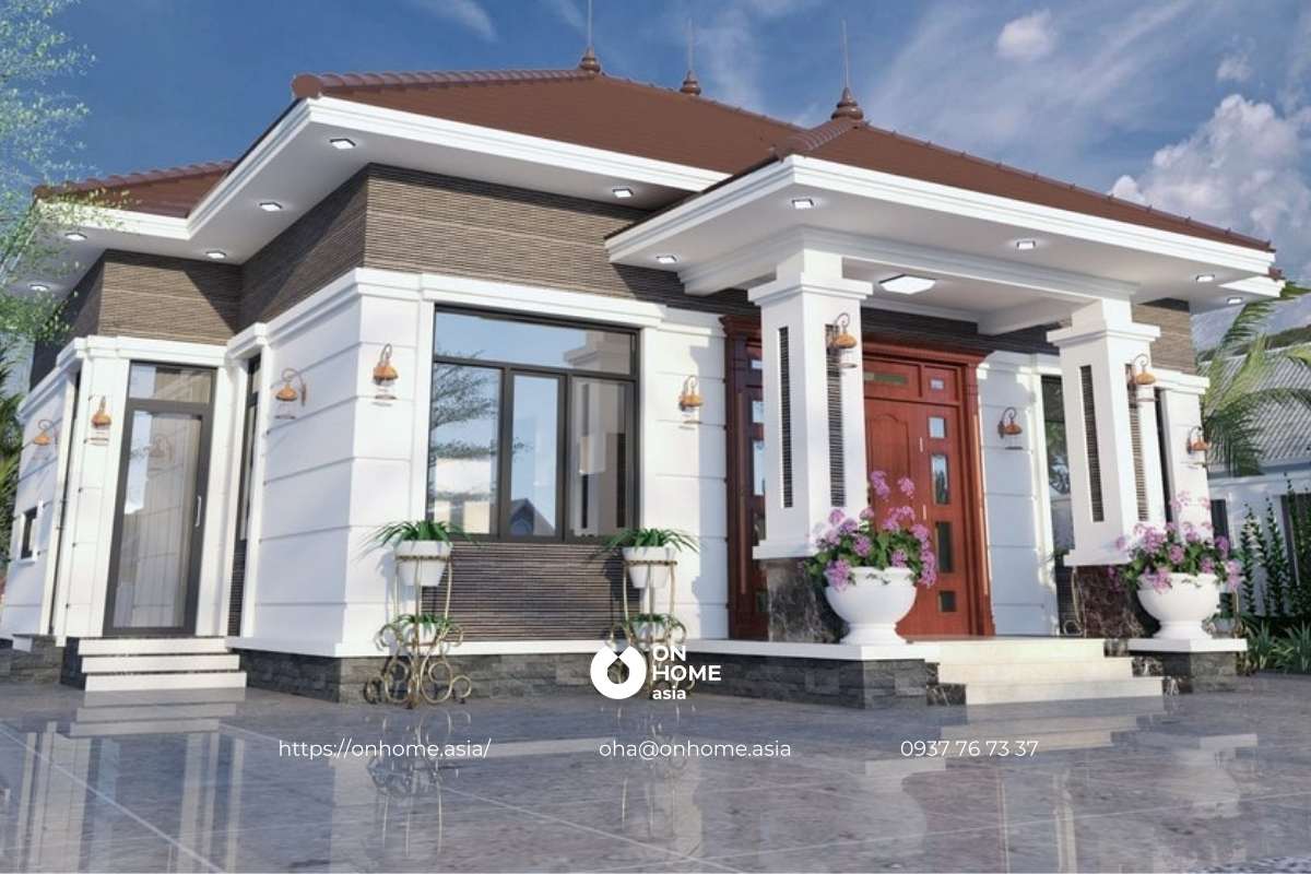 Nhà vườn 1 tầng mái Nhật đẹp, cuốn hút