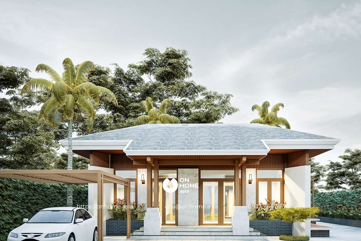 Nhà cấp 4 sân vườn hiện đại, đẹp