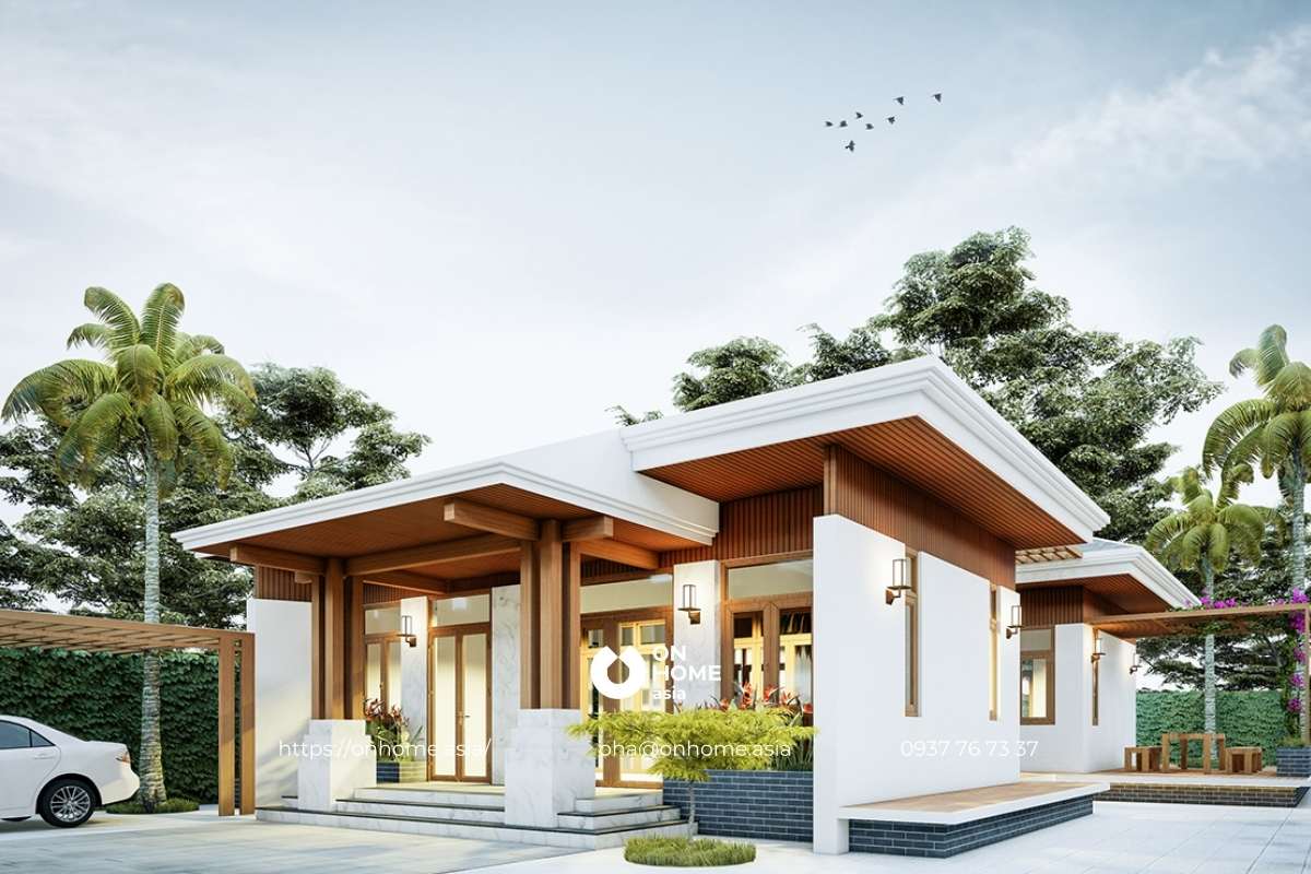 Nhà cấp 4 sân vườn tinh tế, đẹp