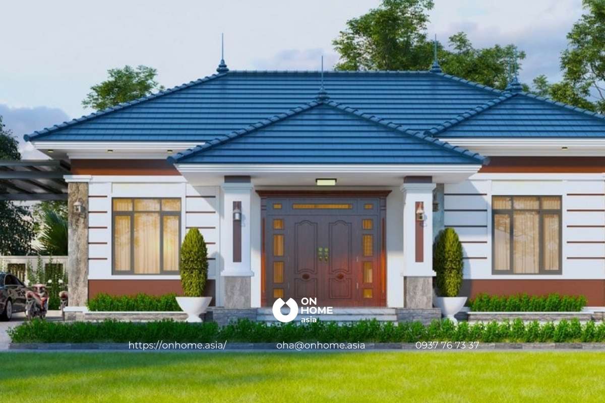 Nhà vườn cấp 4 đẹp mái Nhật