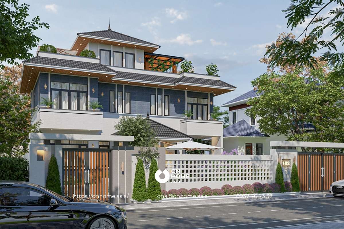 Nhà sân vườn kiểu Nhật đẹp